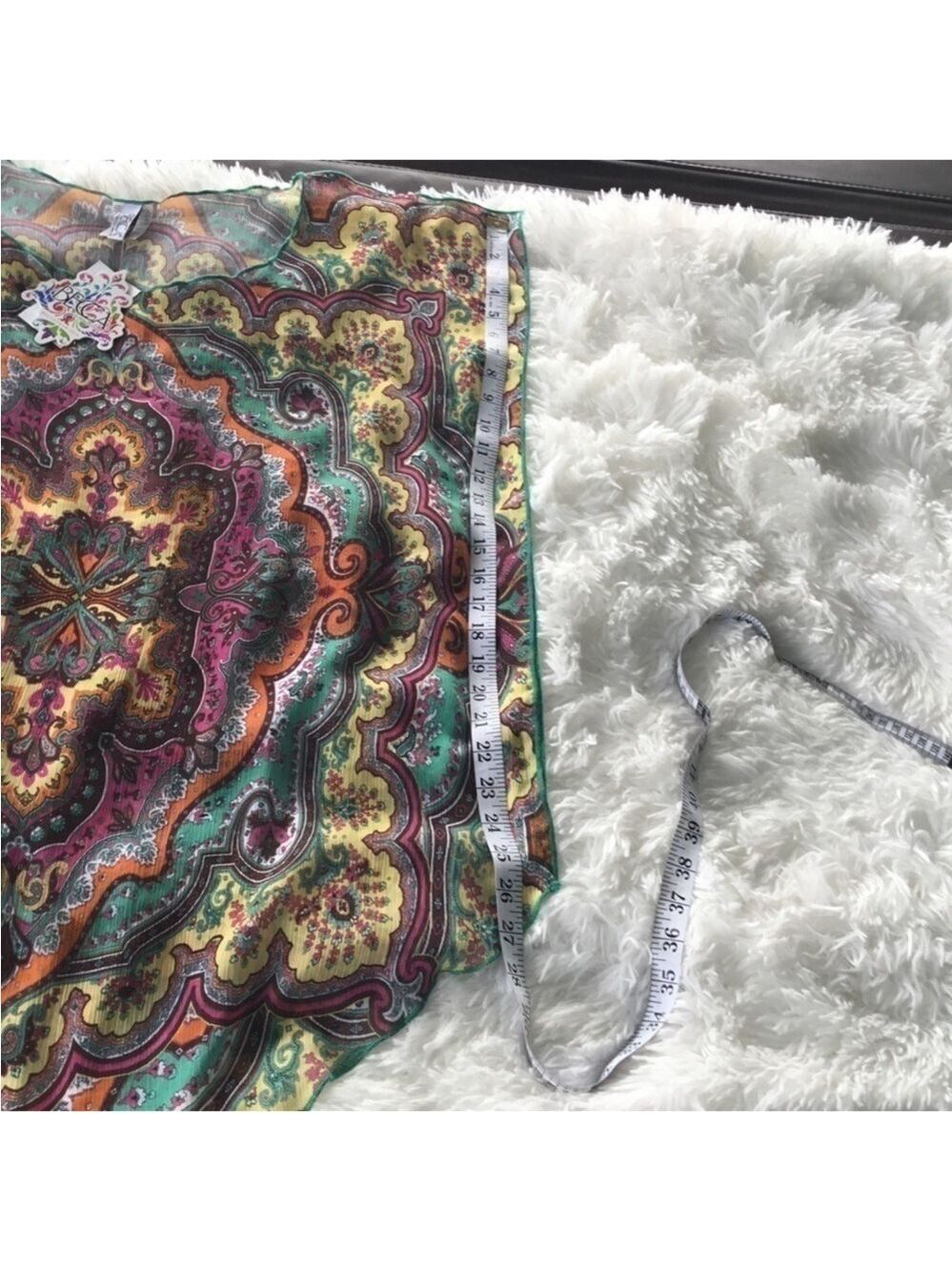 Becca by Rebecca Virtue Woman’s swimsuit coverup M/L Indian paisley print - Picture 5 of 14